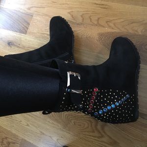 Love Moschino Suede Ankle Boots